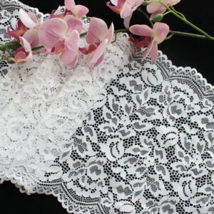 Nylon Spandex Lace Knitted Fabric Material for Women's Underwear Roll Elastic Laces Lace Trim